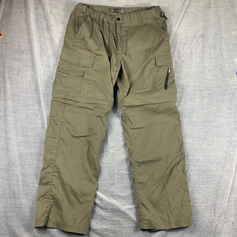 BC Clothing Mens Size L Convertible Hiking Cargo Pants Shorts Lightweight